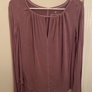 purple soft & sexy AE long sleeve top